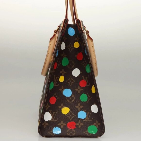 LOUIS VUITTON Monogram Painted Dots On the Go MM Bag M46379 LV Auth BA1048SM - Picture 6 of 16